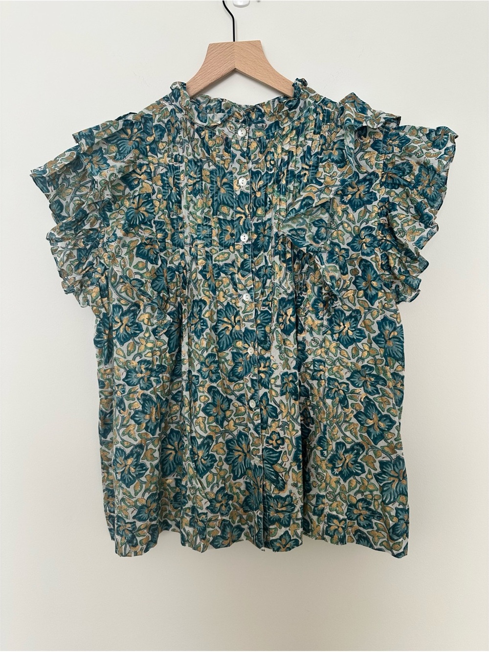 Oliphant Pintuck Ruffle Top - Picture 6 of 12